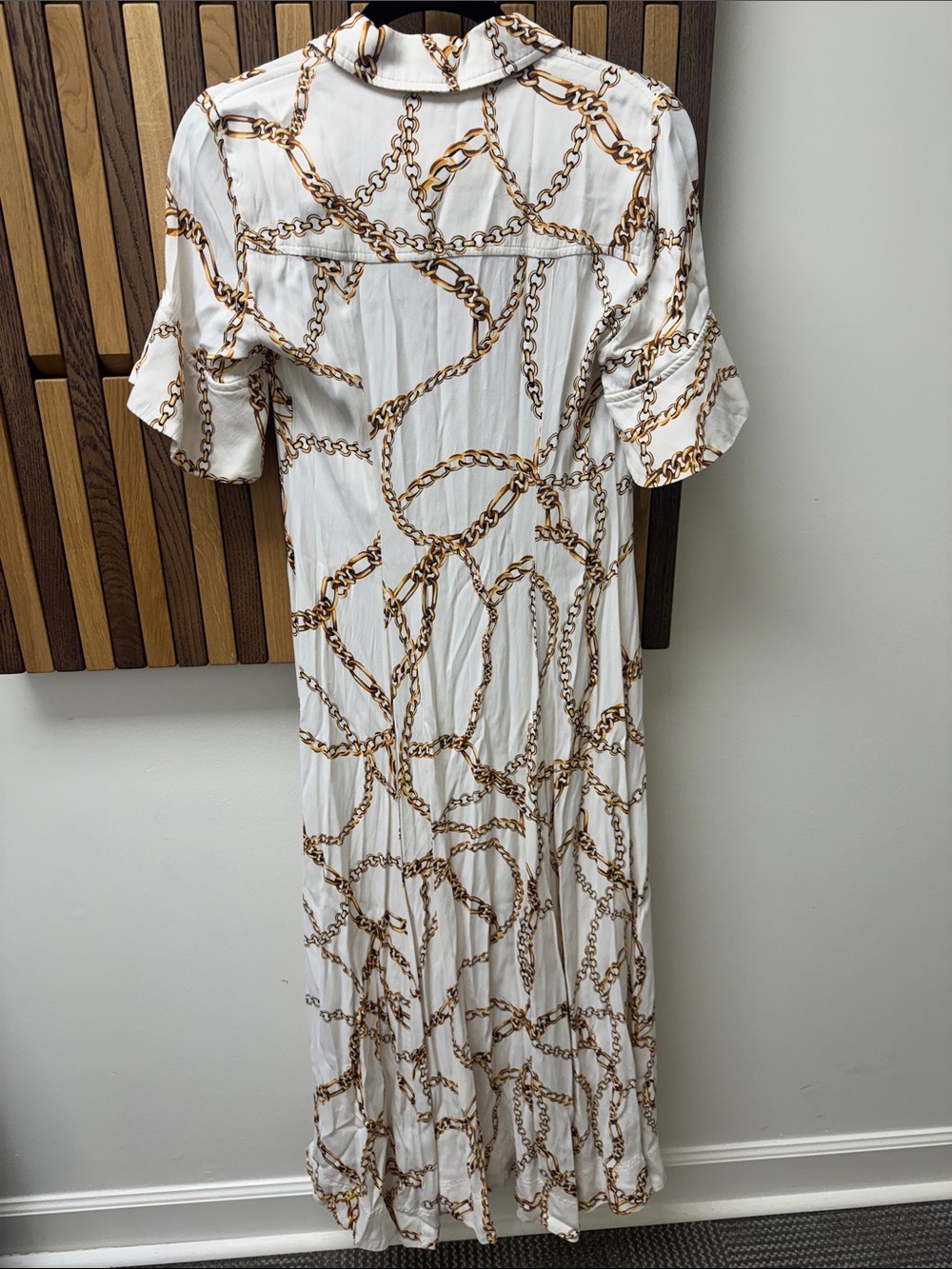 Anthropologie Maeve Gold Chain Maxi Shirt Dress, size S - Picture 5 of 5